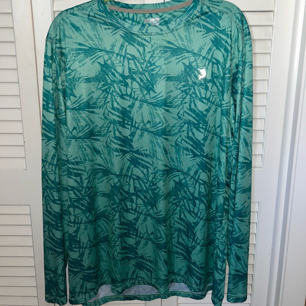 Reel Legends Multicolor Teal Performance Shirt